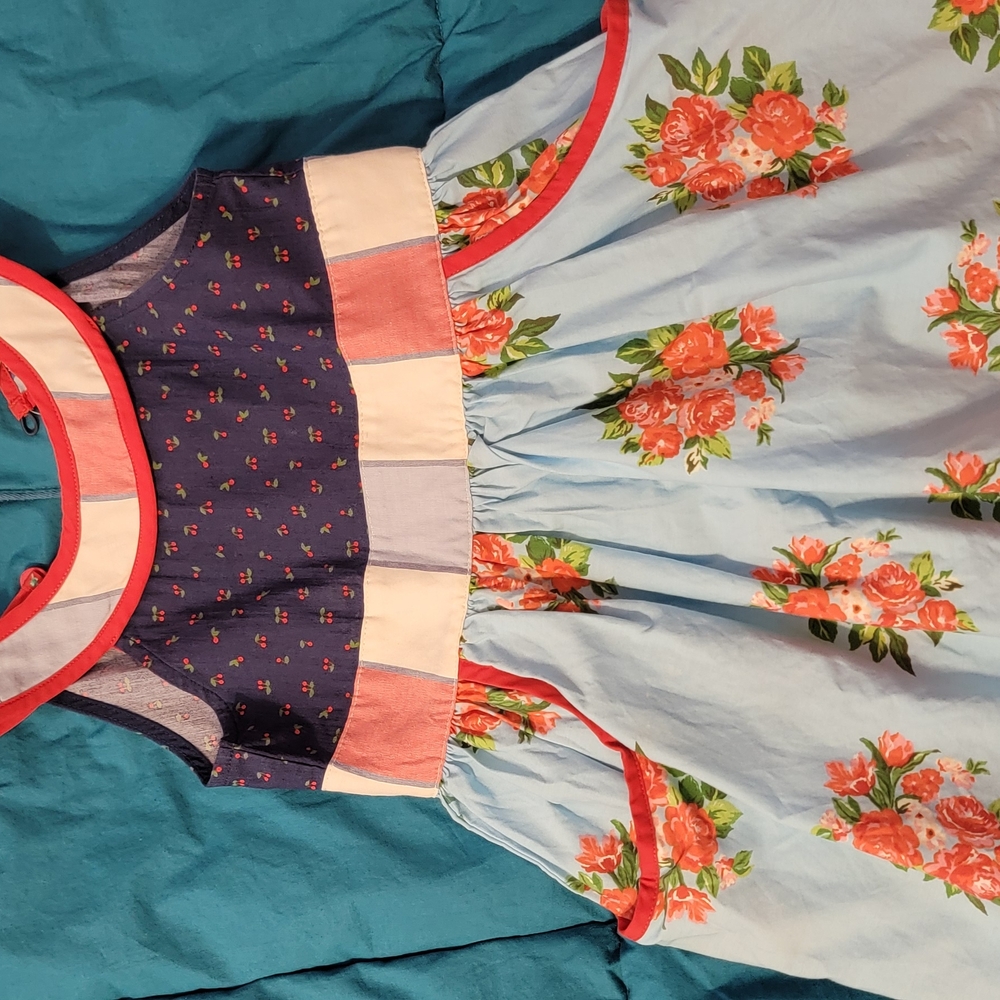Floral Baby Dress with Matching Bib